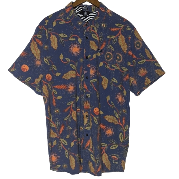 Volcom Other - Volcom Vision Branch Modern Fit Short Sleeve Button Up Down Boho XXL Unique